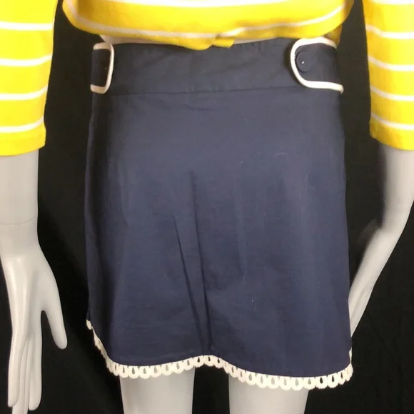 Lilly Pulitzer Navy Blue w/White Trim Skort Size 0 - Picture 3 of 12